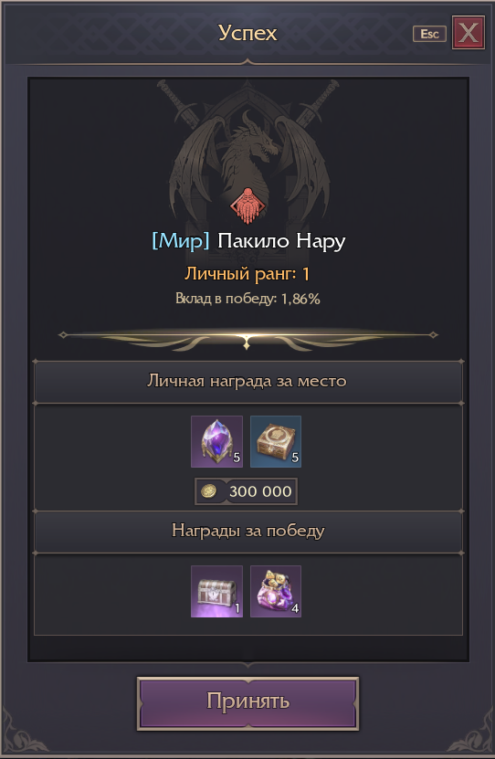Пакилло Нару — ранг 1